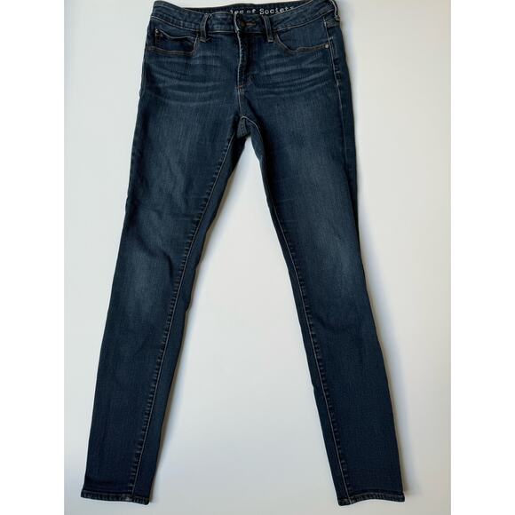 Articles of Society Full Ankle Length Mya Dark Washed Blue Denim Skinny Jeans - Picture 5 of 10